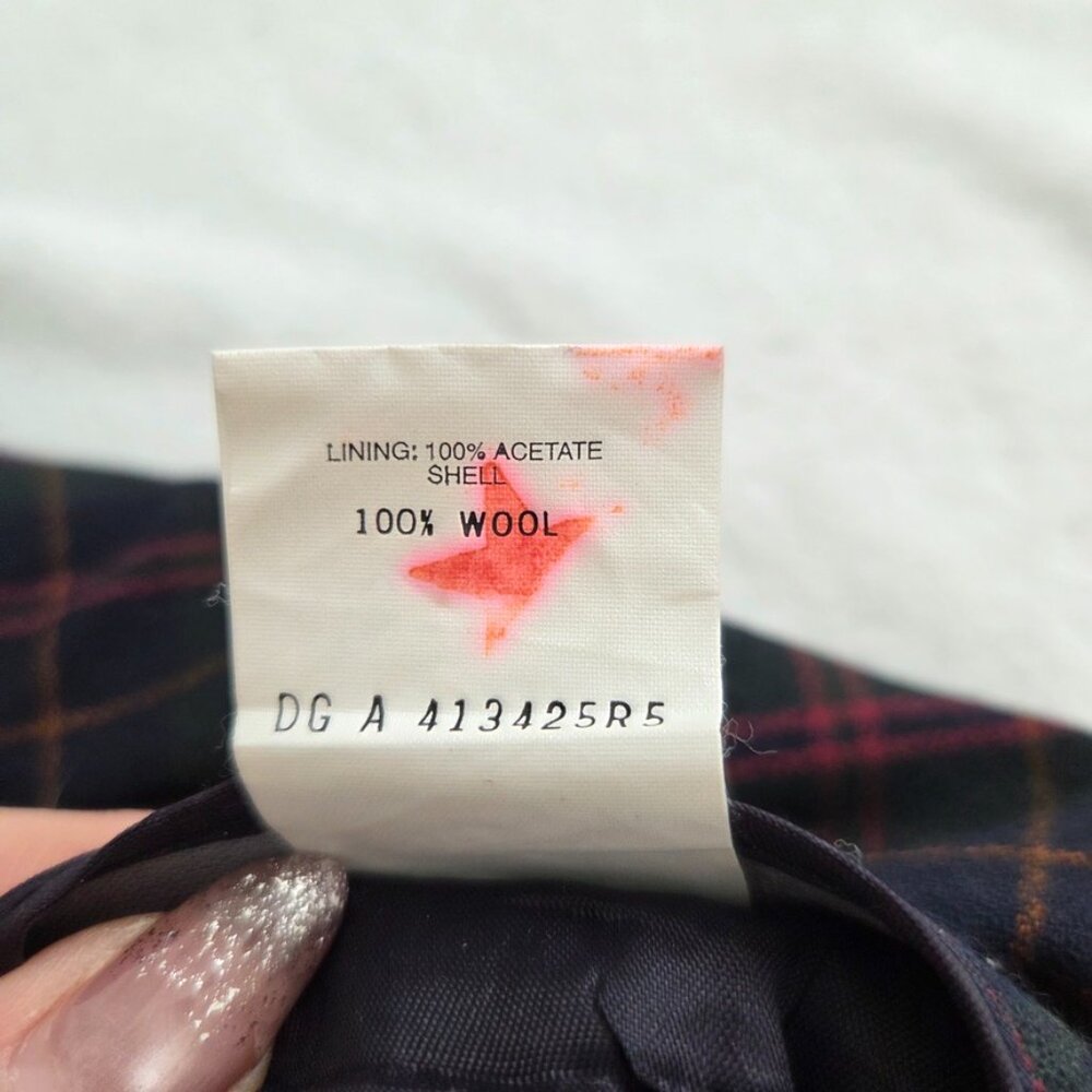 Vtg Wool Plaid Pants Size 12 Old Money Heritage Preppy‎ Straight Leg High Waist - Picture 7 of 13